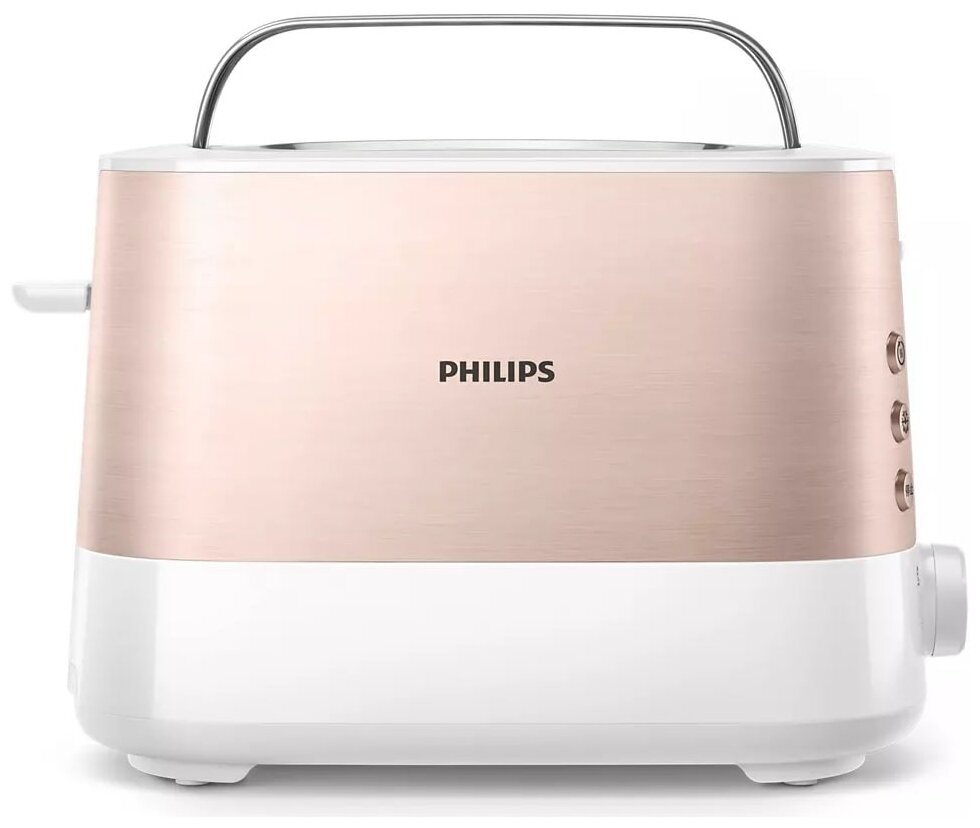 Тостер Philips HD2637/10 розовое золото металлик, белый