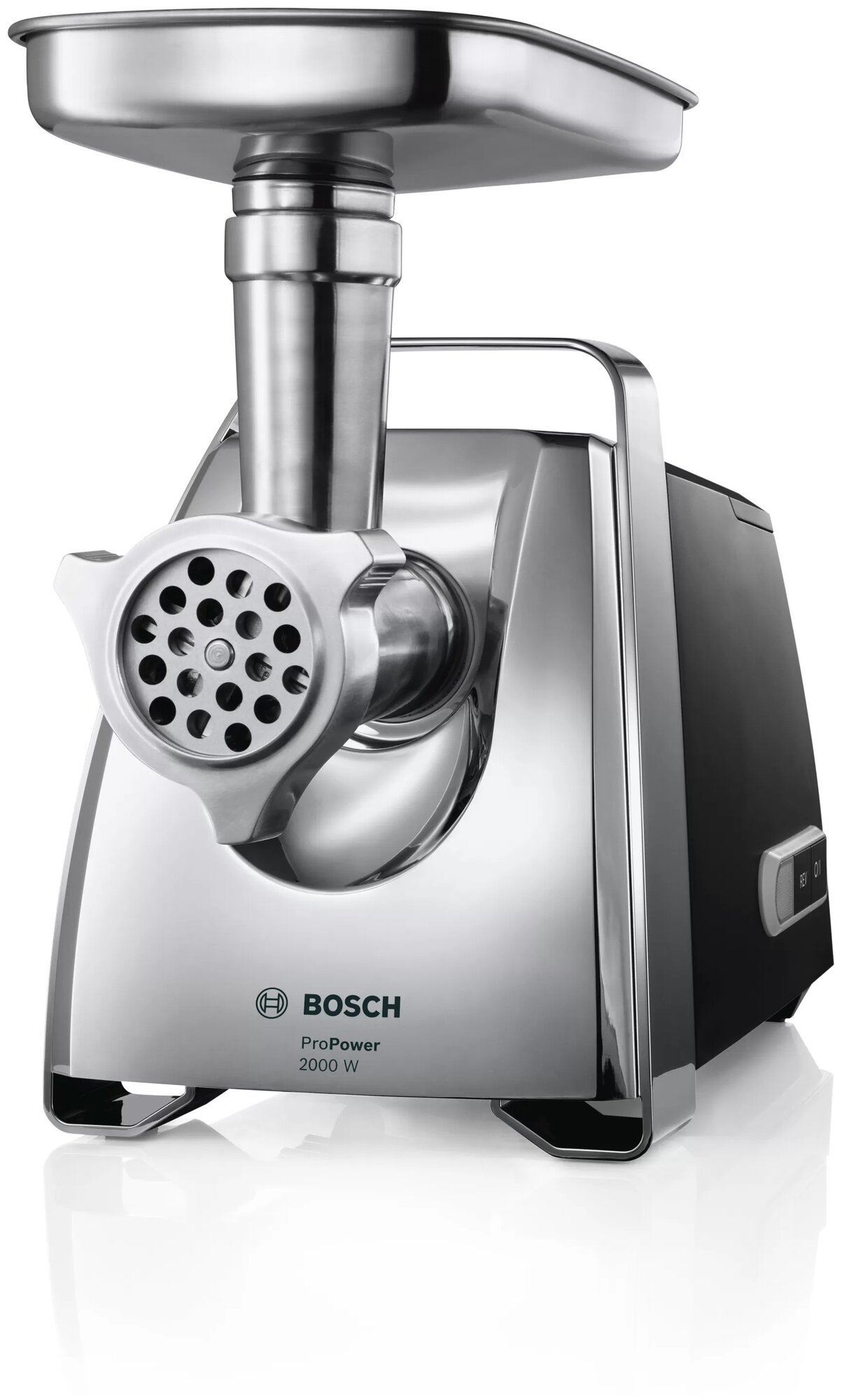 Мясорубка BOSCH MFW67600, 2000 Вт, производительность 3,5 кг/мин., пластик/металл, черный