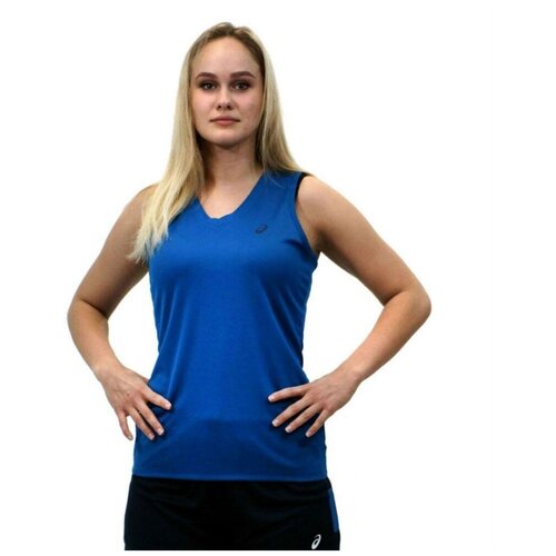 Футболка спортивная ASICS, размер 2XL, синий футболка волейбольная женская asics ss tee indoor 2 w красная р m