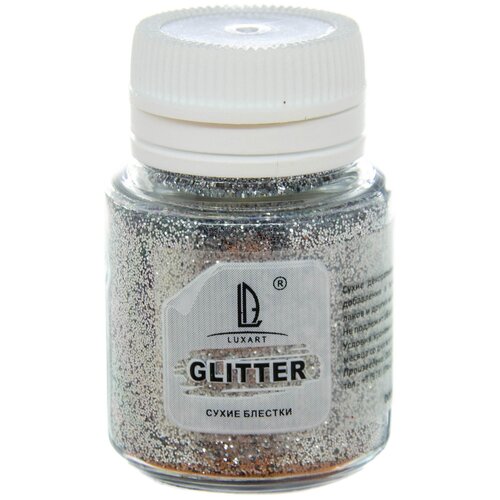 декоративные блестки luxart glitter серебро 80 мл Декоративные Блестки Luxart Glitter Серебро 20 мл