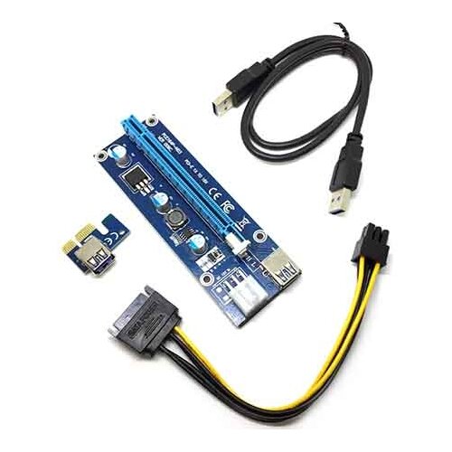 Райзер ESPADA EpciEkit, OEM pci e riser board 1x to 16x gpu extender riser card pci e usb 3 0 gpu adapter with 6pin interface graphics card extension cable