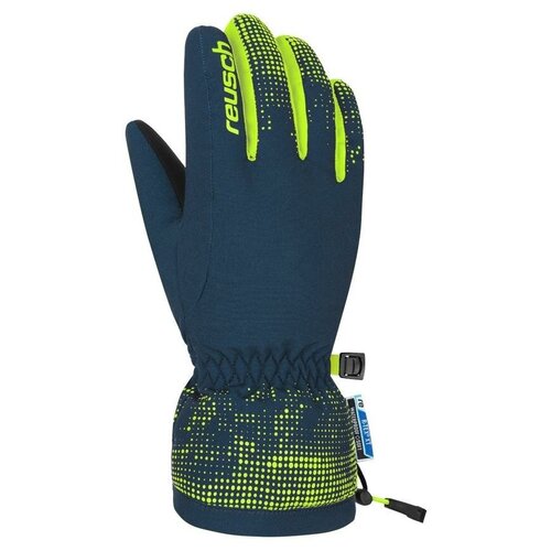 фото Перчатки горнолыжные reusch 2019-20 xaver r-tex xt junior dress blue/neon yellow (inch (дюйм):6.5)