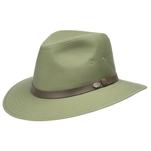 фото Шляпа федора bailey, подкладка, размер 59, зеленый