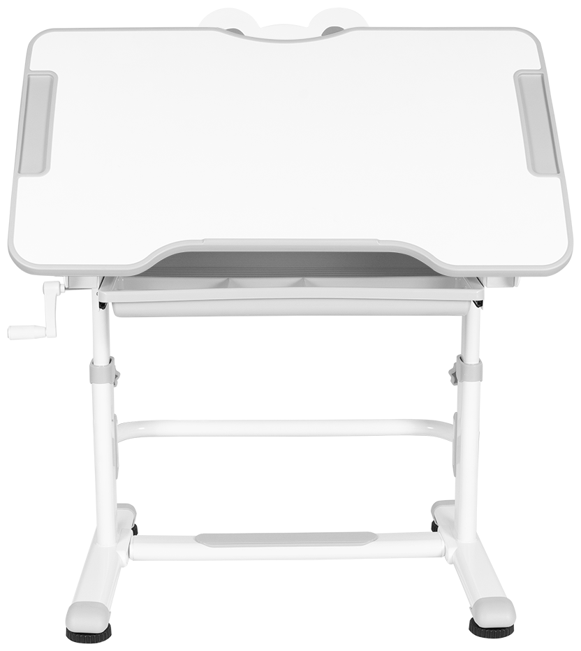 Комплект Anatomica Litra парта + стул + выдвижной ящик + подставка белый/серый - фотография № 4