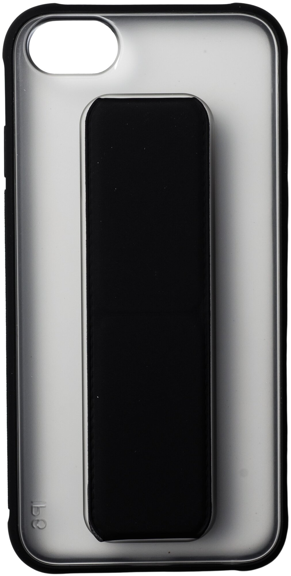 Защитный чехол для Apple iPhone 7 / 8 / iPhone SE 2020 с подставкой держателем прозрачный-черный Friendly Case
