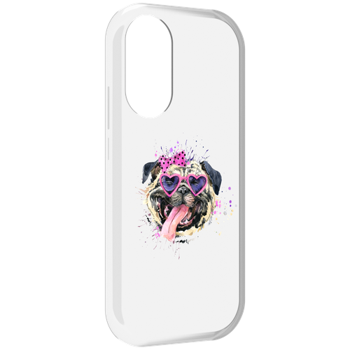 Чехол MyPads Веселая собака для Honor X7 задняя-панель-накладка-бампер