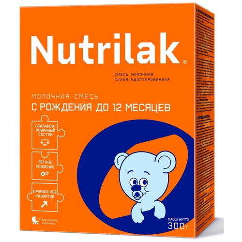 молочная смесь nutrilak с 0 до 12 месяцев 300 г Смесь Nutrilak с 0 до 12 месяцев, 300 г