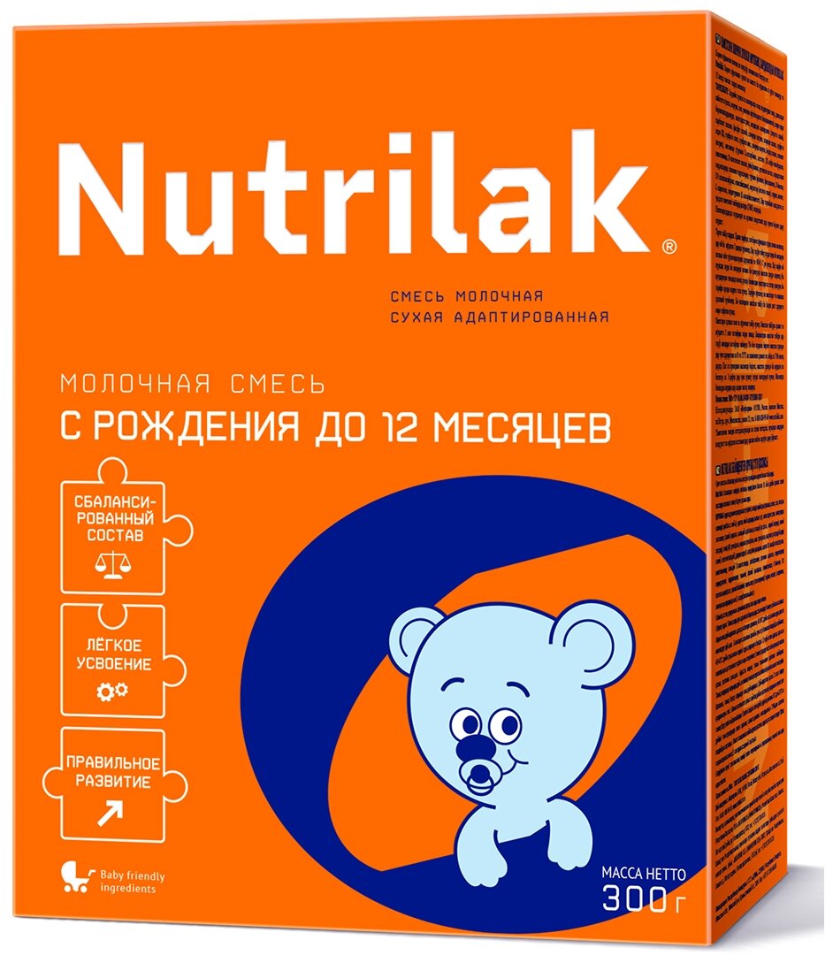 Смесь Nutrilak с 0 до 12 месяцев, 300 г