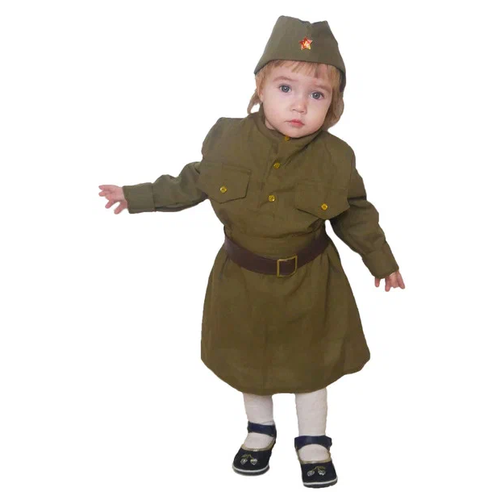 фото Костюм бока "солдаточка-малютка", размер 98, хаки