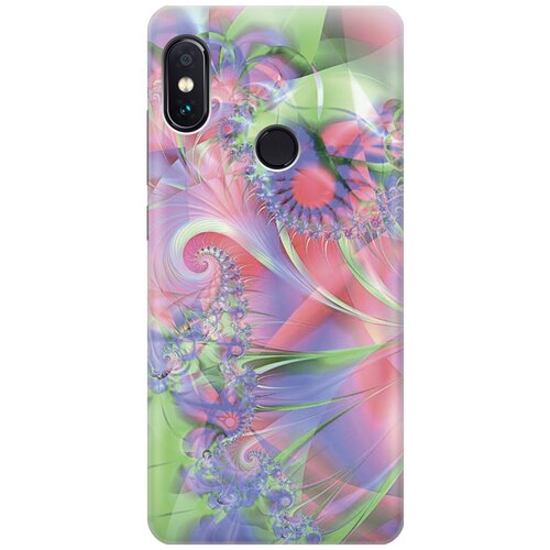 фото Силиконовый чехол на xiaomi redmi note 5 / note 5 pro / сяоми редми ноут 5 / ноут 5 про с принтом "красно-зеленая абстракция" gosso