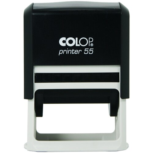 colop штамп самонаборный трехстрочный с персонализацией printer Штамп (печать) самонаборный прямоугольный оттиск 40х60 мм, шрифт 2,2 мм, Colop PRINTER 55 SET-F, пластик, черный