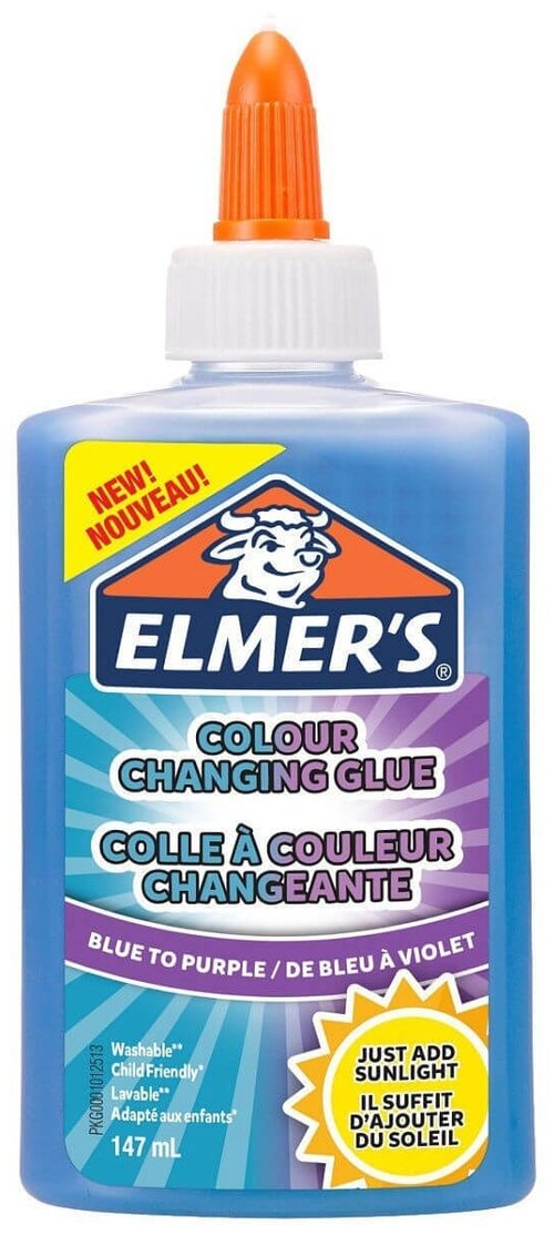 Elmers Клей для слаймов Color Changing Glue, голубой-пурпурный, 147 мл