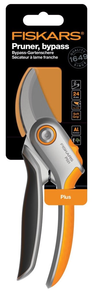 Секатор Fiskars Plus P531 плоскостной металлический - фотография № 12