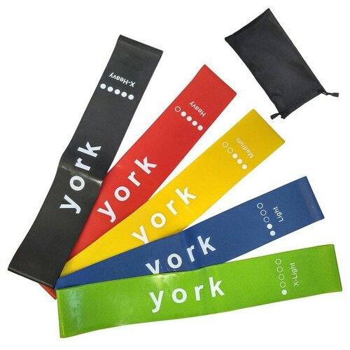 фото Комплект эспандеров "york" латексная петля 600х50 мм (5 штук)