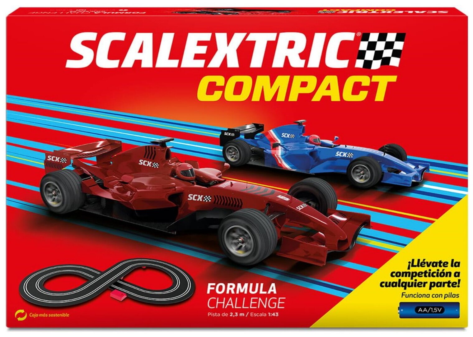 Автотрек Scalextric Compact Formula Challenge, 1:43