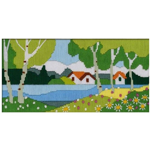 фото Набор тихий полдень (длинный вертикальный стежок) 24х12 риолис 1738