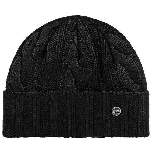 Шапка бини STETSON, размер OneSize, черный шапка с отворотом stetson 8599354 beanie wool cashmere размер one