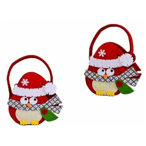 Сумочка для подарков нарядная сова, фетр, 15.5x7x15 см, Breitner