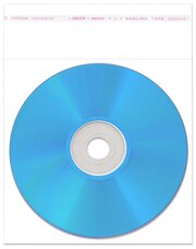 Конверт для CD/DVD диска, тонкий полипропилен 25 мкм, упаковка 10 шт.