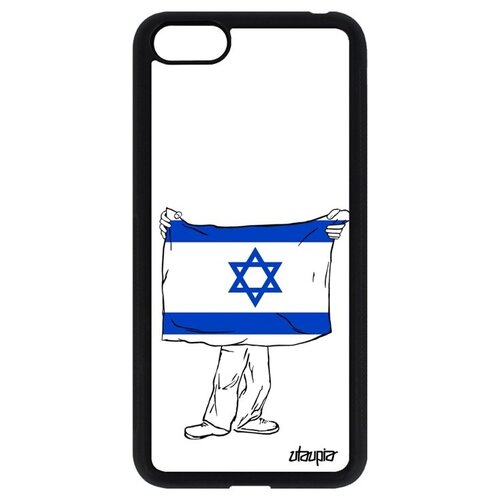 фото Противоударный чехол для мобильного // huawei y5 2018 // "флаг израиля с руками" государственный стиль, utaupia, белый
