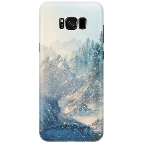 Силиконовый чехол на Samsung Galaxy S8+, S8 Plus, Самсунг С8 Плюс с принтом Снежные горы и лес силиконовый чехол на samsung galaxy s8 s8 plus самсунг с8 плюс с принтом снежные горы и лес