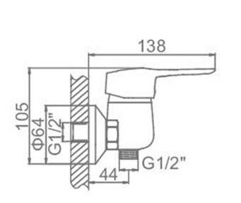 Смеситель Для душа D160409 d-lin