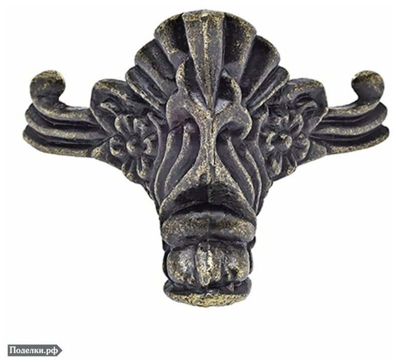 Ножка для шкатулки Цветочная 0010902 бронзовый цвет 34х34х33 мм цена за 1 шт.