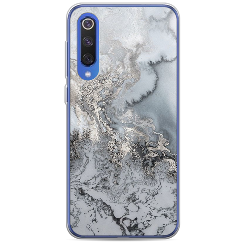 фото Силиконовый чехол морозная лавина серая на xiaomi mi 9 case place