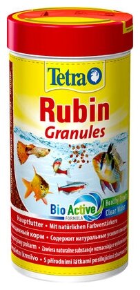 Tetra (корма) Корм усиливающий окраску рыб гранулы Rubin Granules 193765 | Rubin Granules 0,015 кг 36407 (2 шт)