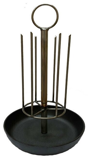 Шашлычница для тандыра с чугунной сковородой диаметр 20,5 см. - фотография № 9