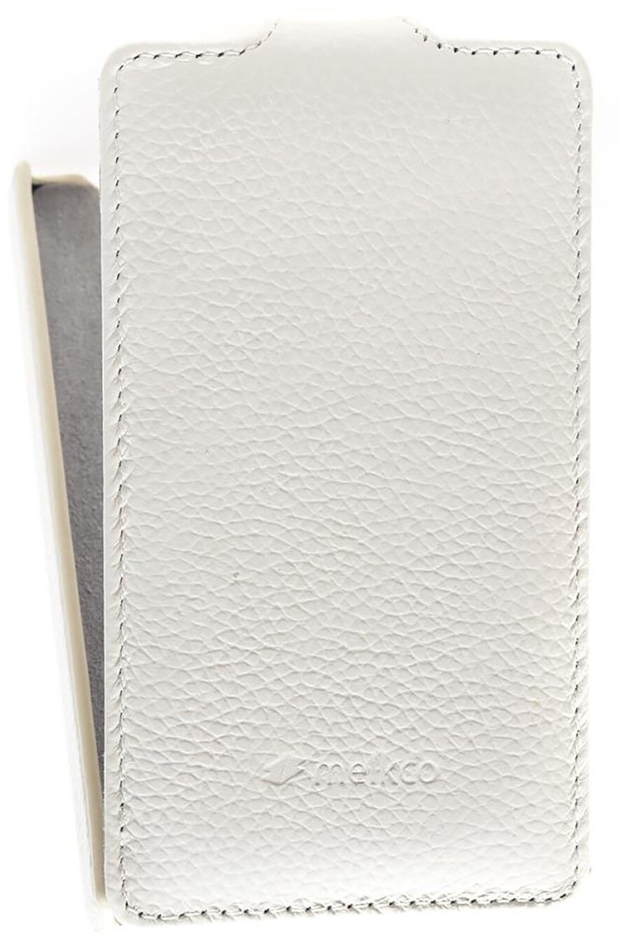 Кожаный чехол для Nokia X Dual Sim Melkco Premium Leather Case - Jacka Type (White LC)