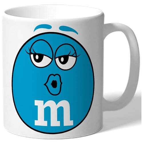 фото Кружка белая парная в подарок влюбленным - голубой ммденс целуется drabs