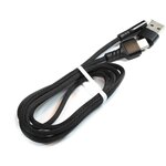 8 pin кабель - Type-C, USB FaisON К-HX50 Dual, 1.0м, круглый, 3.0A, нейлон, 2 в 1 , цвет: чёрный - изображение