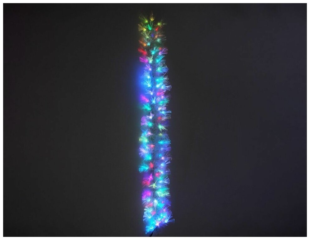 Оптиковолоконная гирлянда белая, разноцветные светодиоды, мерцающая, 200 см, Edelman, Luca