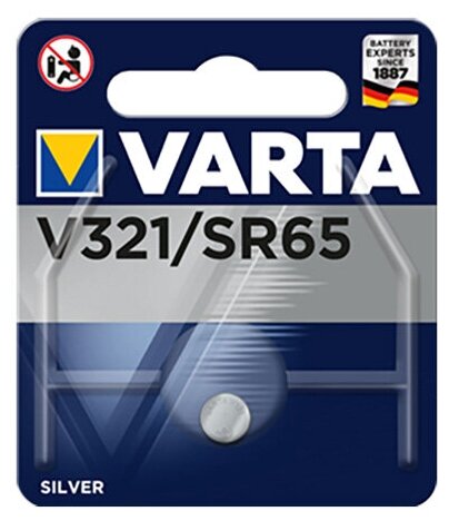 Батарейка для часов VARTA V 321 / SR65 - (блистер 1шт)