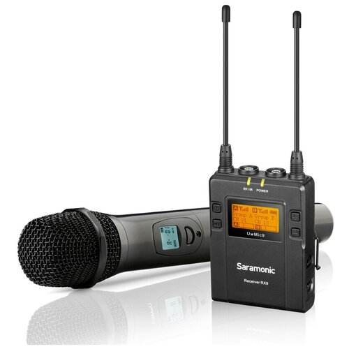 Микрофон Saramonic UwMic9 RX9+HU9 передатчик saramonic uwmic9 tx9 для радиосистемы uwmic9 с петличным микрофоном