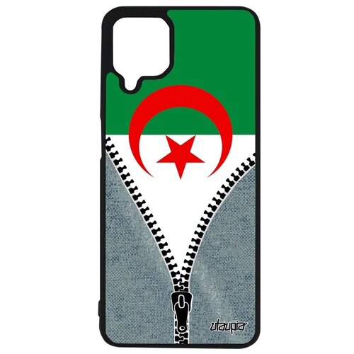 фото Чехол на телефон // galaxy a12 // "флаг алжира на молнии" дизайн государственный, utaupia, серый