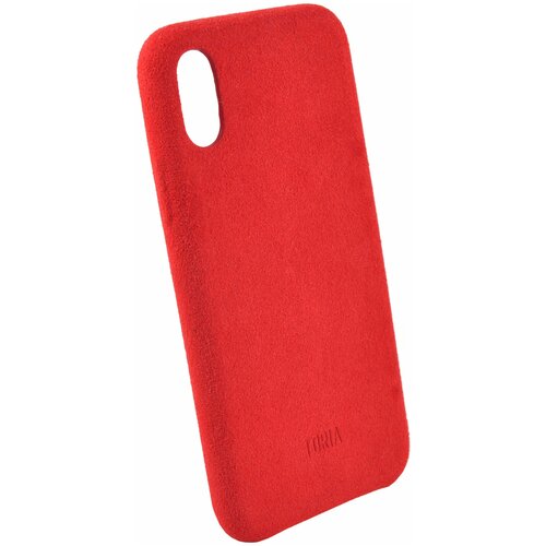 фото Чехол toria для iphone x/xs alcantara hard lobster (red)