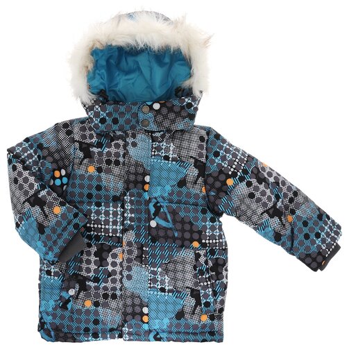 фото Куртка для мальчика playtoday, цвет: голубой, серый, белый. 341080. размер 116, 6 лет