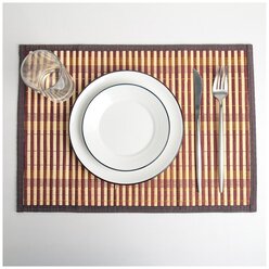 Салфетка сервировочная на стол «Кант», 45×30 см, цвет коричневый