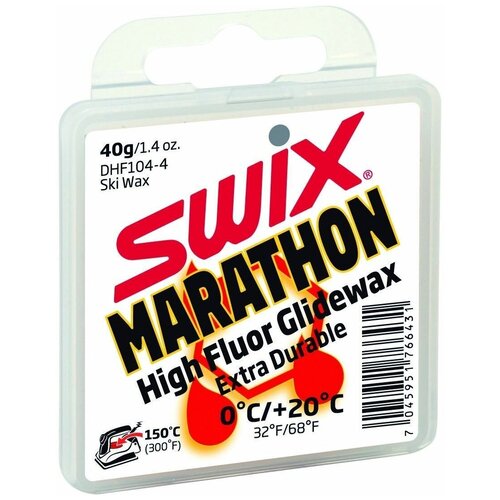 фото Мазь скольжения swix "dhf104 white marathon 0c/+20c", 40 г