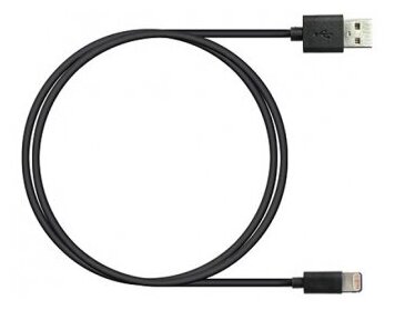 Кабель USB Lightning, 1 м черный BL1, Robiton