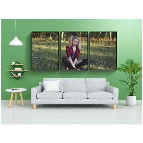 фото Набор модулных постеров для интерьера "природа, трава, на открытом воздухе" 60x90 см. в тубусе, без рамки lotsprints