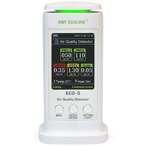 Анализатор воздуха КВТ Ecoline ECO-5, 79140 счетчик частиц анализатор качества воздуха ht 9600 анализатор воздуха анализатор выдыхаемого воздуха контроль качества пыли