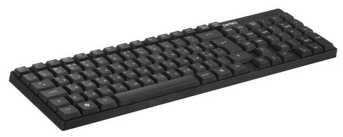 Клавиатура Perfeo DOMINO, проводная, мембранная, 105 клавиш, USB, чёрная