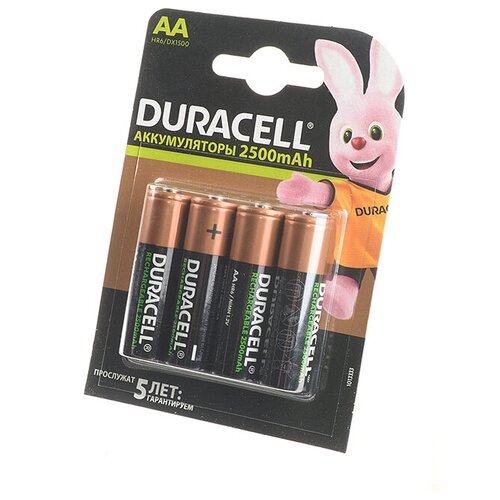 фото Duracell аккумулятор duracell ni-mh turbo aa 2500mah bl4 , 4шт (hr6-4bl)