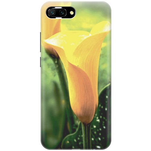 фото Силиконовый чехол на honor 10 / хонор 10 с принтом "желтые каллы gosso