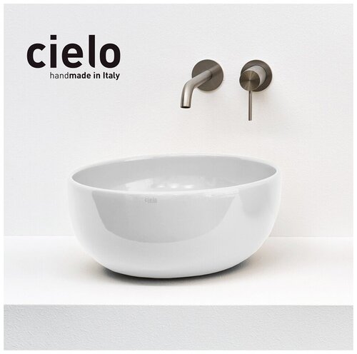 Ceramica CIELO Shui SHBA40 - Раковина накладная на столешницу Ø40 (белая глянцевая)