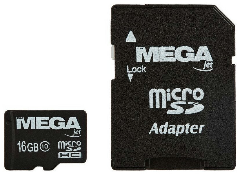 Карта памяти ProMega jet microSDHC UHS-I Cl10 + адаптер, PJ-MC-16GB