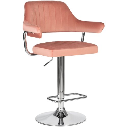 Стул барный CHARLY LM-5019 цвет сиденья пудрово-мятный велюр (MJ9-87), цвет основания хром